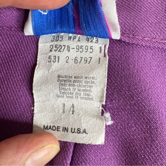 Vintage Levi's Bend Over Dress Pants Women's 6 (vintage 14) purple High-Rise - Picture 13 of 14